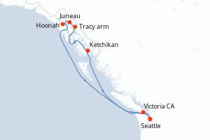 Itinéraire croisière MSC Croisières au départ de Seattle