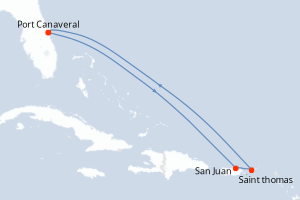 Itinéraire croisière Carnival au départ de Port Canaveral