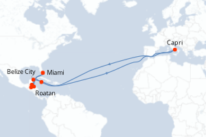 Itinéraire croisière Regent Seven Seas Cruises au départ de Miami