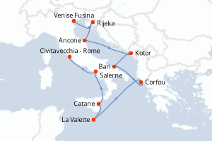 Itinéraire croisière Regent Seven Seas Cruises au départ de Venise Fusina