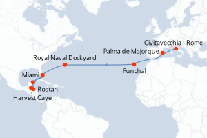 Itinéraire croisière Regent Seven Seas Cruises au départ de Civitavecchia - Rome