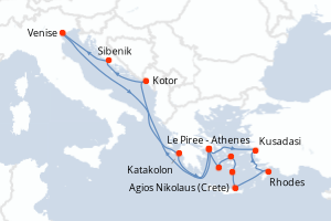 Itinéraire croisière Celestyal Cruises au départ de Le Piree - Athenes