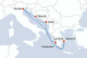 Itinéraire croisière Celestyal Cruises au départ de Le Piree - Athenes