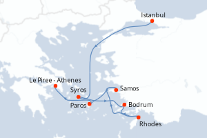 Itinéraire croisière Explora Journeys au départ de Istanbul