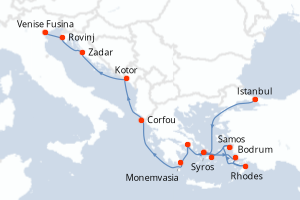 Itinéraire croisière Explora Journeys au départ de Istanbul