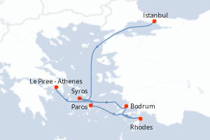 Itinéraire croisière Explora Journeys au départ de Istanbul