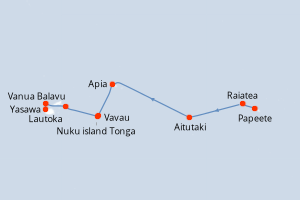 Itinéraire croisière Seabourn Cruise Line au départ de Papeete