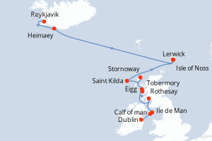 Itinéraire croisière Seabourn Cruise Line au départ de Dublin