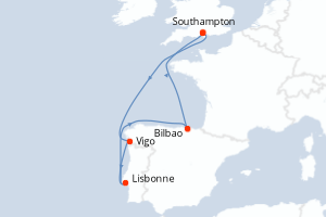 Itinéraire croisière Royal Caribbean au départ de Southampton