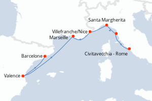 Itinéraire croisière Royal Caribbean au départ de Civitavecchia - Rome