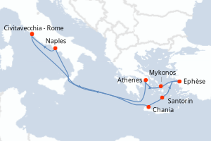 Itinéraire croisière Royal Caribbean au départ de Civitavecchia - Rome