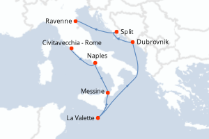 Itinéraire croisière Royal Caribbean au départ de Civitavecchia - Rome