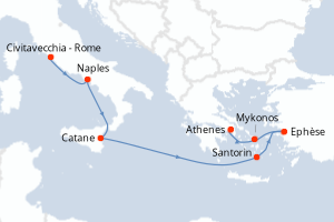 Itinéraire croisière Royal Caribbean au départ de Civitavecchia - Rome