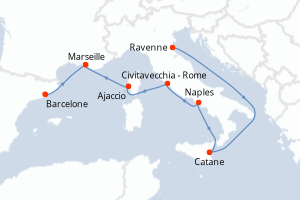 Itinéraire croisière Royal Caribbean au départ de Ravenne