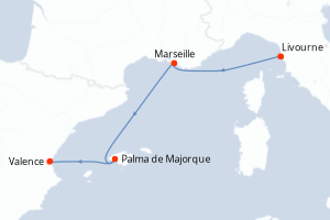 Itinéraire croisière MSC Croisières au départ de Livourne