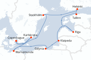 Itinéraire croisière MSC Croisières au départ de Copenhague