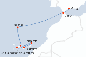 Itinéraire croisière Ponant au départ de Las Palmas