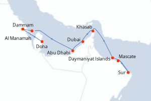 Itinéraire croisière Ponant au départ de Doha