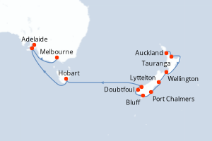 Itinéraire croisière Silversea au départ de Auckland