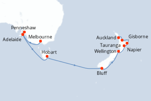 Itinéraire croisière Silversea au départ de Melbourne