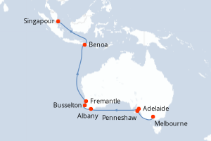 Itinéraire croisière Silversea au départ de Melbourne