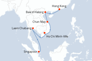 Itinéraire croisière Silversea au départ de Singapour