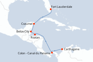 Itinéraire croisière Silversea au départ de Carthagene