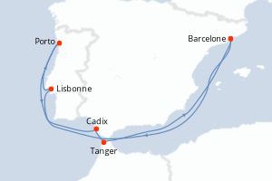 Itinéraire croisière Celebrity Cruises au départ de Barcelone