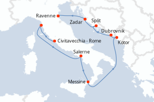 Itinéraire croisière Celebrity Cruises au départ de Civitavecchia - Rome