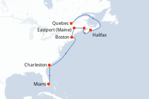 Itinéraire croisière Virgin Voyages au départ de Quebec