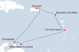 Itinéraire croisière Virgin Voyages au départ de San Juan