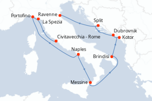 Itinéraire croisière Celebrity Cruises au départ de Civitavecchia - Rome