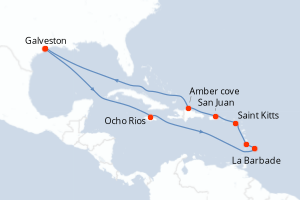 Itinéraire croisière Carnival au départ de Galveston