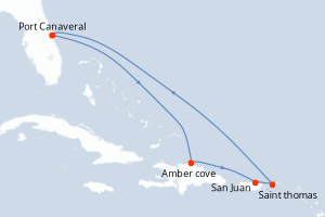 Itinéraire croisière Carnival au départ de Port Canaveral