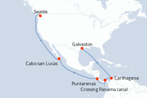 Itinéraire croisière Carnival au départ de Seattle