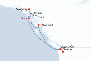 Itinéraire croisière Carnival au départ de Seattle