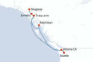 Itinéraire croisière Carnival au départ de Seattle