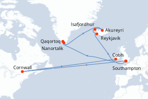 Itinéraire croisière Princess Cruises au départ de Southampton