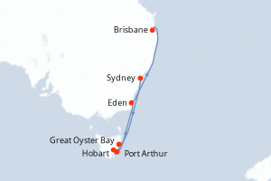 Itinéraire croisière Princess Cruises au départ de Sydney