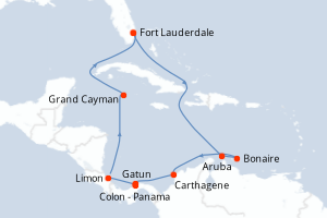 Itinéraire croisière Princess Cruises au départ de Fort Lauderdale