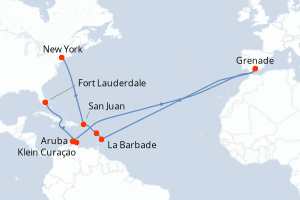 Itinéraire croisière Princess Cruises au départ de Fort Lauderdale