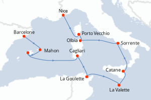 Itinéraire croisière Azamara au départ de Barcelone