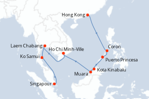 Itinéraire croisière Norwegian Cruise Line au départ de Hong Kong