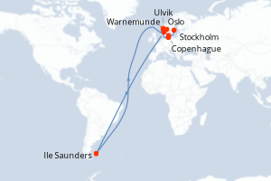 Itinéraire croisière MSC Croisières au départ de Stockholm