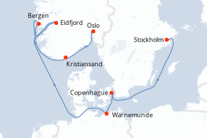 Itinéraire croisière MSC Croisières au départ de Stockholm