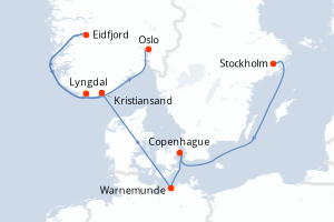 Itinéraire croisière MSC Croisières au départ de Stockholm