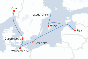 Itinéraire croisière MSC Croisières au départ de Oslo