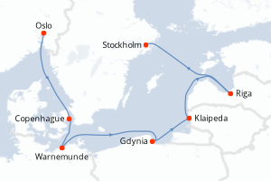 Itinéraire croisière MSC Croisières au départ de Oslo