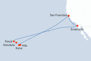 Itinéraire croisière Princess Cruises au départ de San Francisco