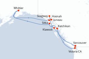 Itinéraire croisière Regent Seven Seas Cruises au départ de Vancouver